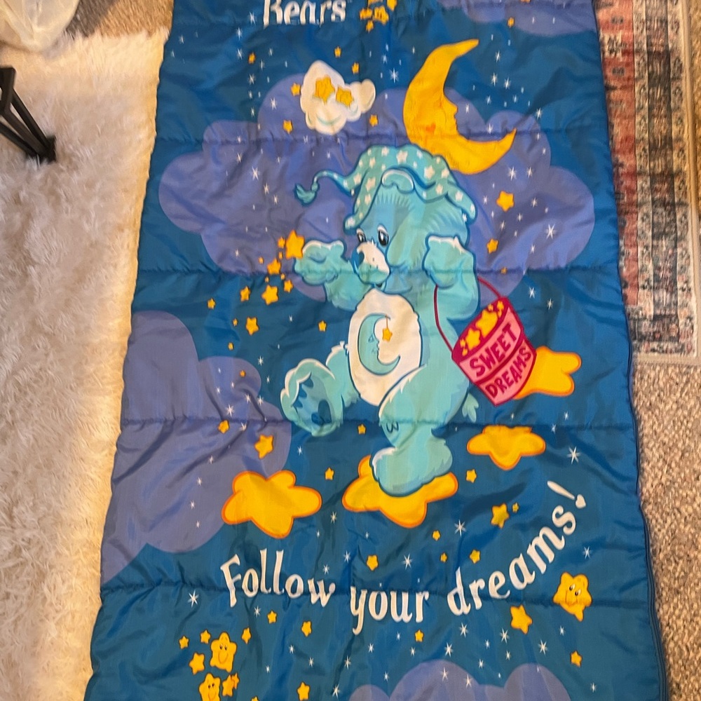 Care Bears Follow Your Dreams 2003 Childs Sleeping Bag Moon Stars